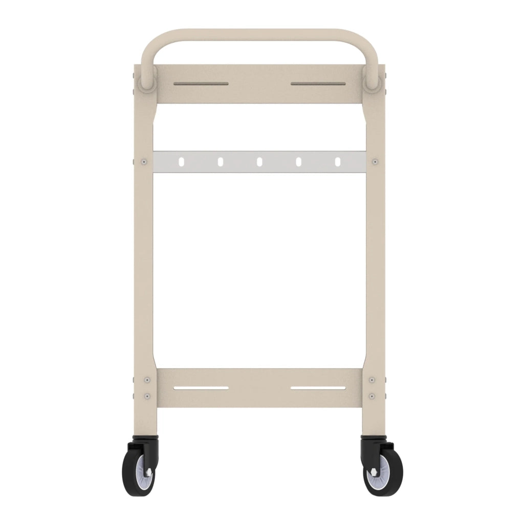 Carrello di servizio carrello da cucina/soggiorno mobile contenitore per esterni 72 x 77 x 38 cm acciaio beige 03_0009221