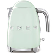 Smeg, bollitore elettrico klf03pgeu 1,7l, filtro anticalcare lavabile, autospegnimento di sicurezza, indicatore livello acqua, base antiscivolo e avvolgicavo integrato, potenza 2400w, verde pastello