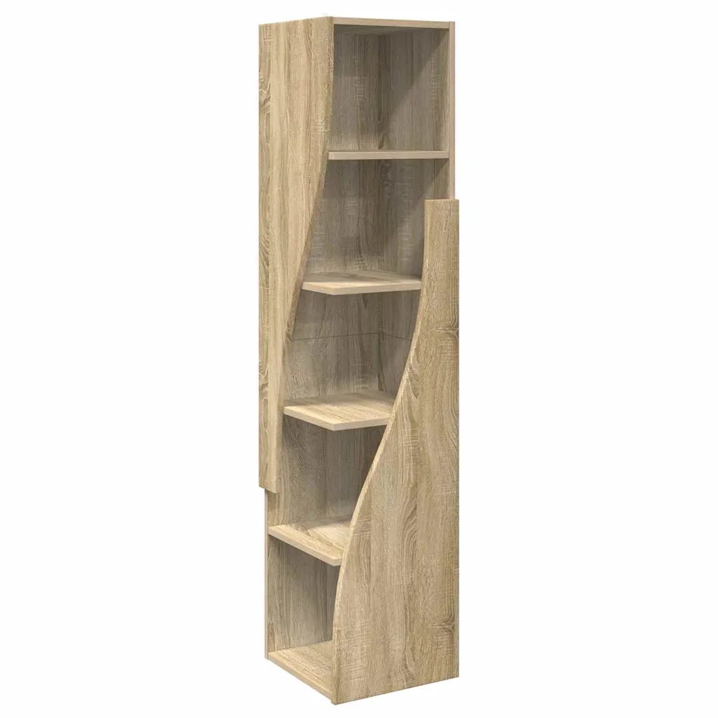 Mobile angolare Rovere Sonoma 32x32x140cm Legno multistrato 889877