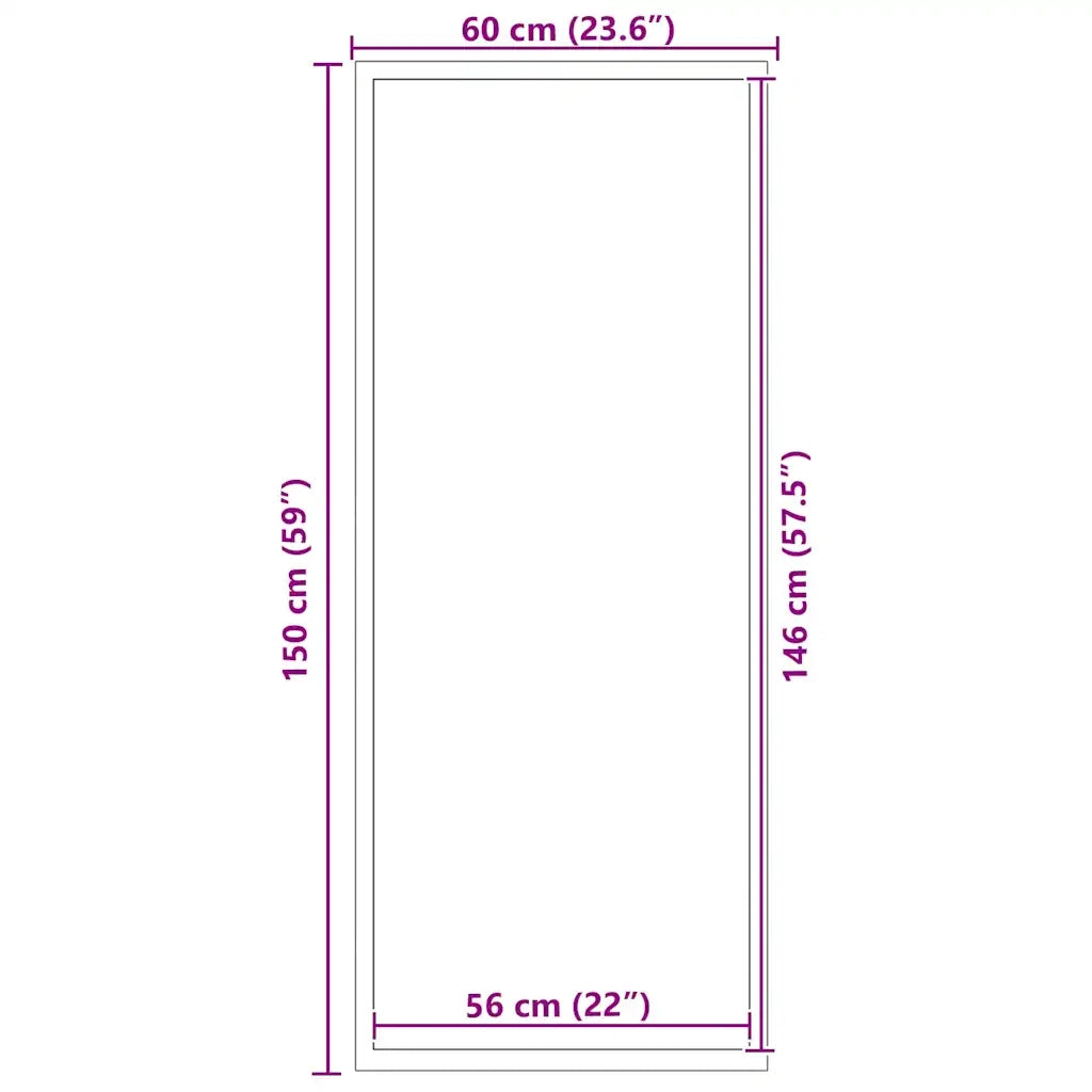 vidaXL Zerbino Grigio 60x150 cm