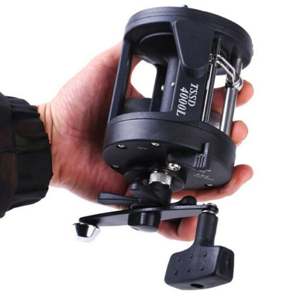 Trade Shop - Mulinello Da Pesca A Traina Tamburo Per Acqua Salata Mano Destra Tssd 4000l -