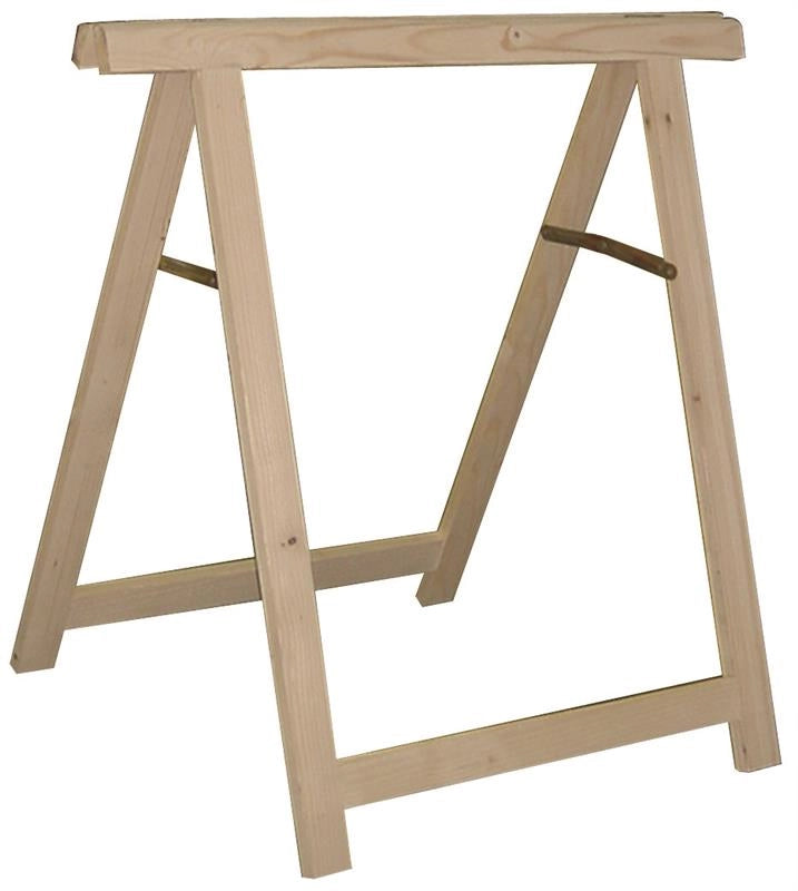 BRIXO CAVALLETTO PIEGHEVOLE IN LEGNO DI ABETE GREZZO L75 XH75XS39 CM