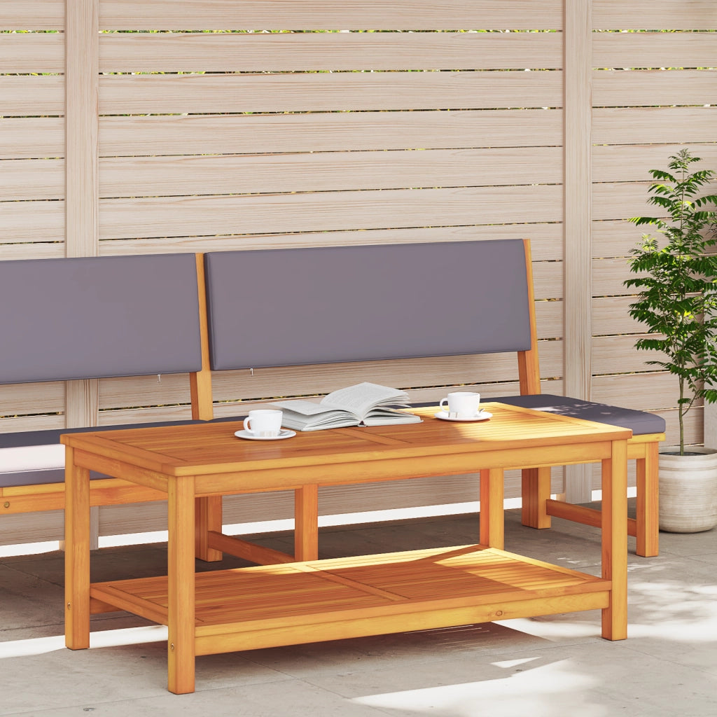 Tavolino da caffÃ¨ 110x55x45 cm in legno massello di acacia