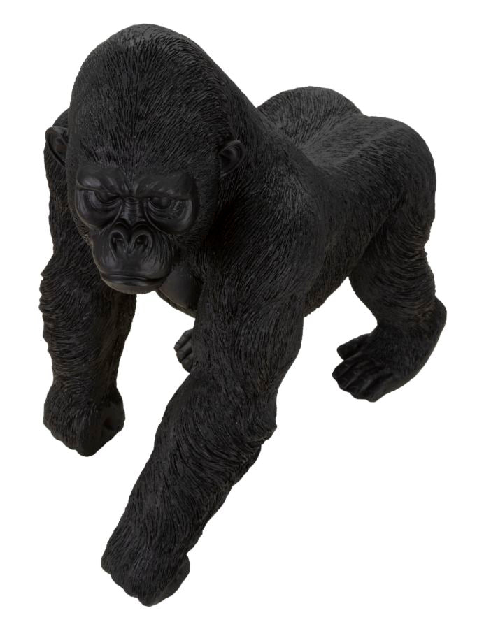 Statua Gorilla 35x37,5x21,5 cm in Poliresina Nero