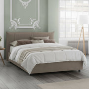 Letto Matrimoniale Akasha, Letto Matrimoniale Sfoderabile Made in Italy, Grigio Tortora\