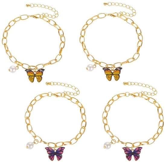 Set di 4 bracciali bohemien flessibili - Legering - Accessori - 18 cm - Duraturo e elegante
