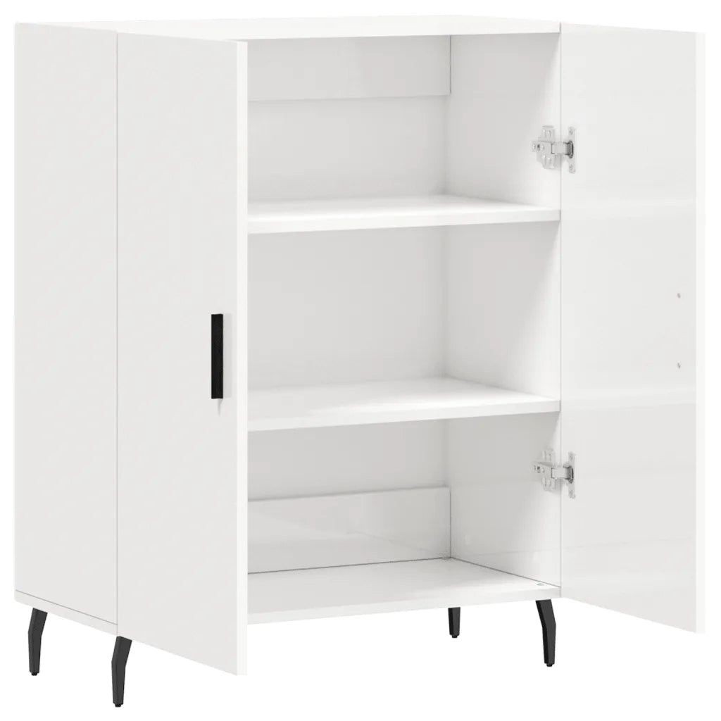 Credenza 69,5x34x90 cm in Legno Multistrato Bianco Lucido 827742