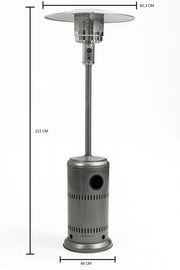 STUFA AEREA PATIO DA ESTERNO A GAS GPL MUSHROOM 13KW BAR TERRAZZI COLORE: GRIGIO