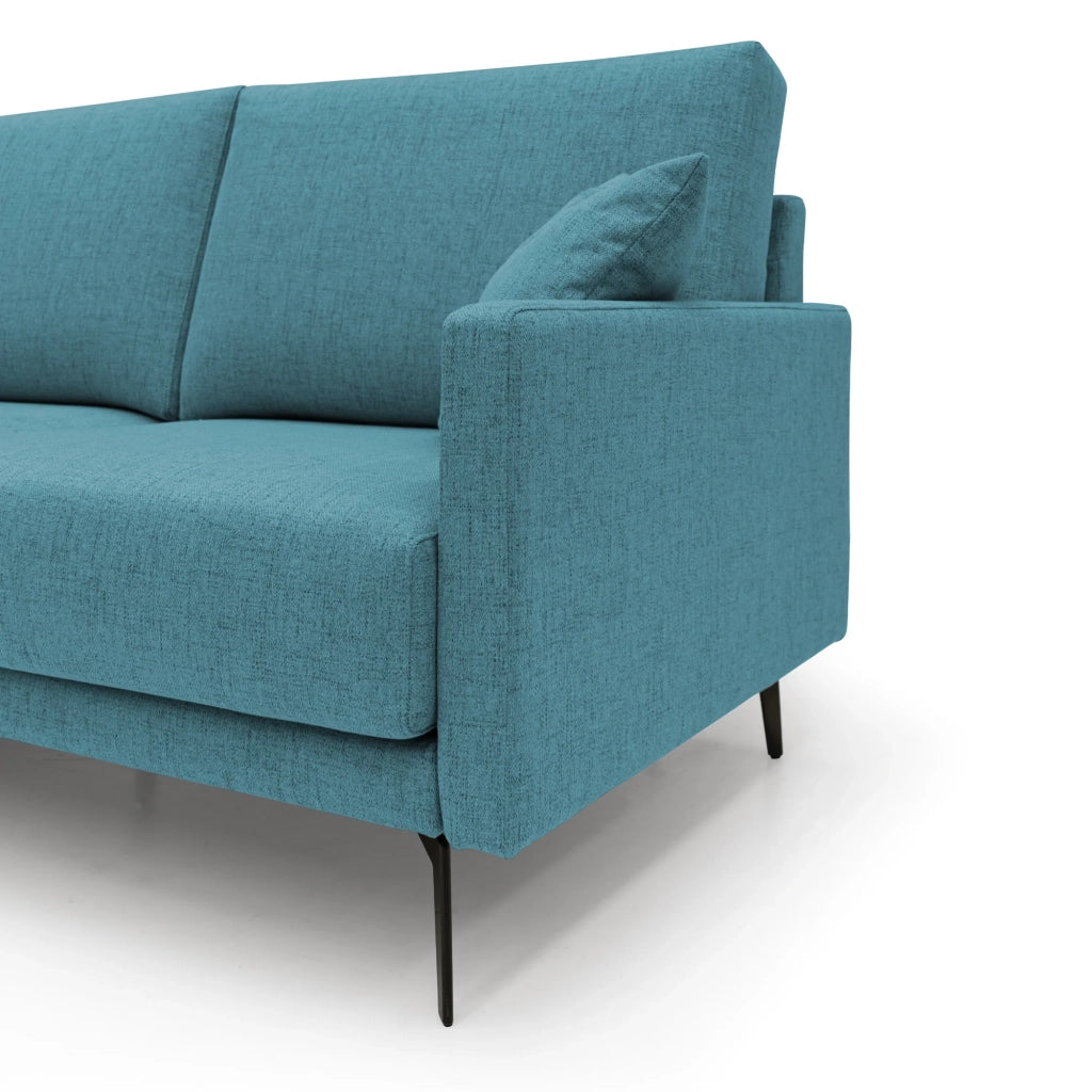 Saturno Divano moderno in tessuto morbido impermeabile T03 140 cm azzurro