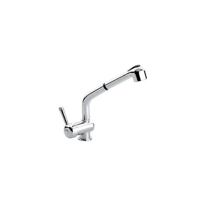 Emmevi 4066 Laguna Miscelatore Mono Splitcomando con canna alta e Doccetta estraibile Grigio-Nero