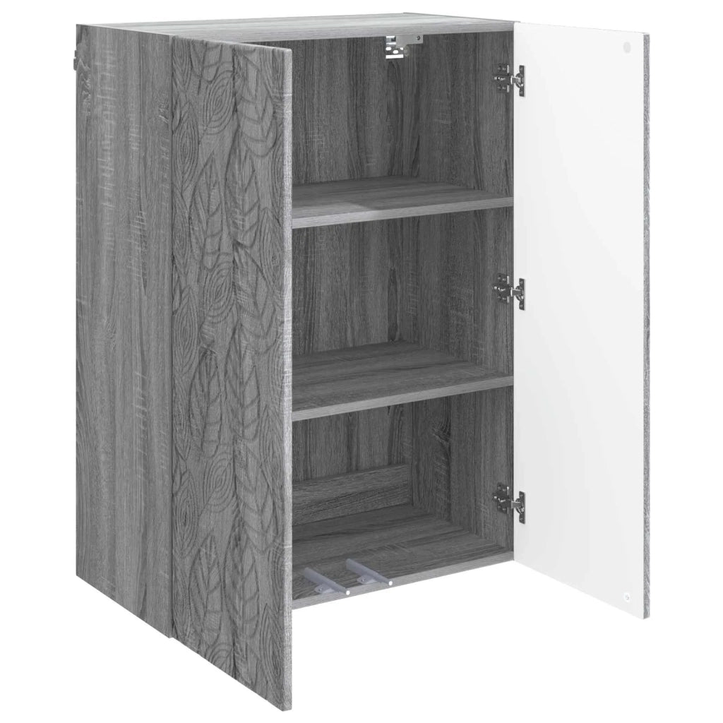 Mobiletto a muro Sonoma grigio 66 x 34,5 x 90 cm
