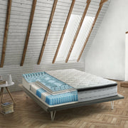 Materasso singolo Adrano, Sfoderabile in Memory Foam+Gel e Molle insacchettate, 100% Made in Italy, Antiacaro e Anallergico, cm 80x190 h27