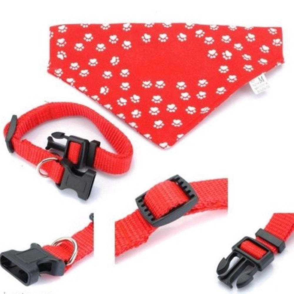 Trade Shop - Collare Con Bandana Fazzoletto Regolabile Per Cane Cani Tutte Le Taglie Fashion -