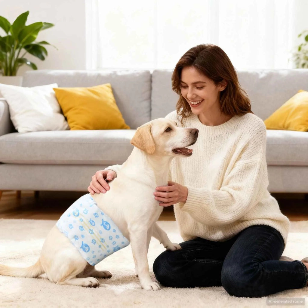 Pannolino usa e getta per cani maschi 30 pz Bianco S CFW2244383