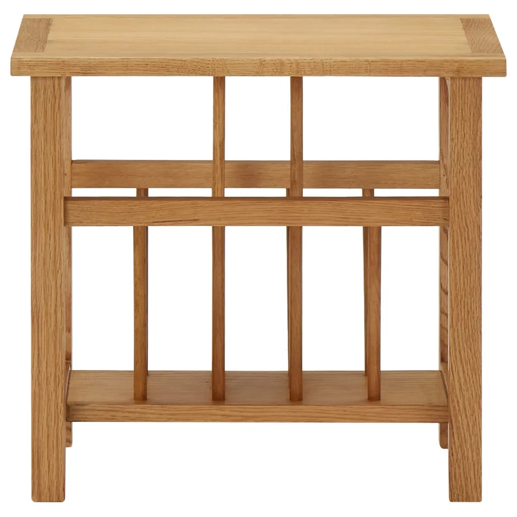 Tavolino con Portariviste-Tavolino da soggiorno-Tavolo 45x27x42 cm Massello di Rovere