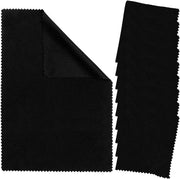 Set di microveli da 10 pezzi, condensanti e lavabili per occhiali, schermi, smartphone e tablet - nero
