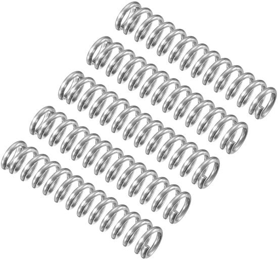 Drukvaten in acciaio inossidabile 5 pezzi - 6 mm AD 1 mm filo 30 mm lunghezza - colore argento