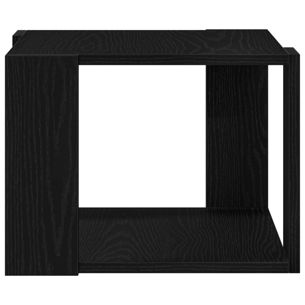 Tavolino da caffÃ¨ Nero in rovere 40x40x30 cm in legno ingegnerizzato