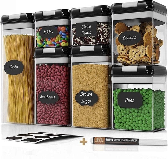 Set di conservazione per la cucina - contenitori per conservazione di riso zucchero pasta - organizzatore per la cucina - contenitori di magazzino - contenitori di conservazione