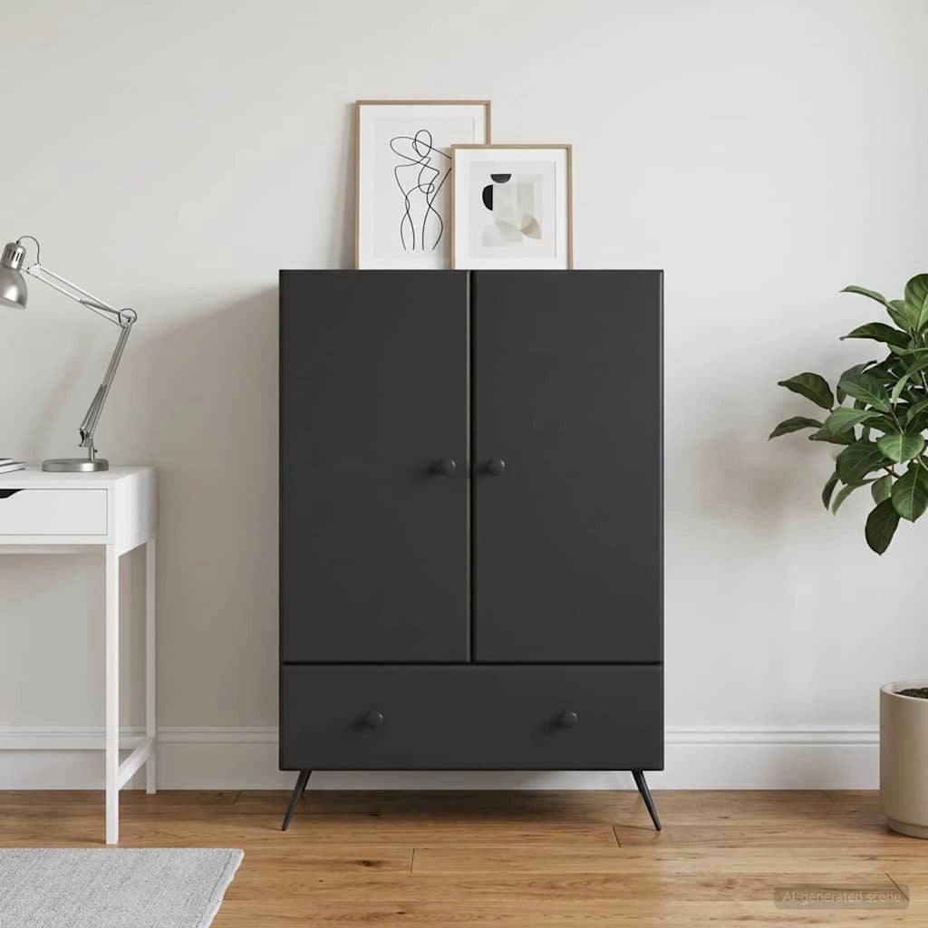 Credenza Nero 66 x 34,5 x 95 cm Legno ingegnerizzato 895586