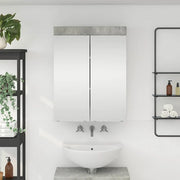 Mobiletto per specchio da bagno con porta TULUM Grigio cemento 880364