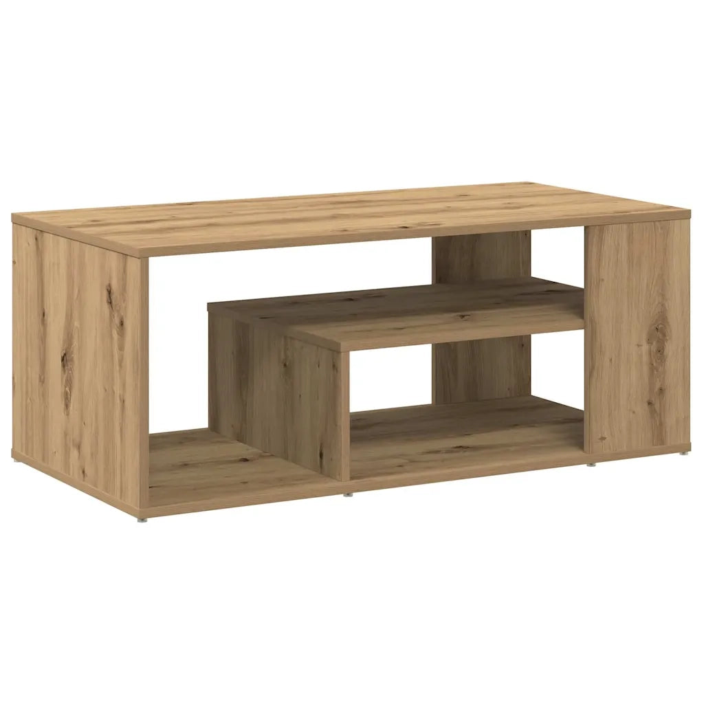 Tavolino Salotto-Tavolino da soggiorno-Tavolo Rovere Artigianale 100x50x40 cm in Truciolato