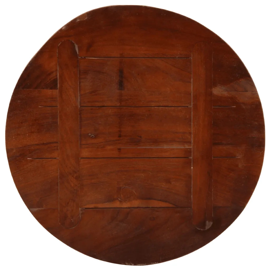 vidaXL Piano per Tavolo Ø 60x3,8 cm Rotondo Legno Massello di Recupero