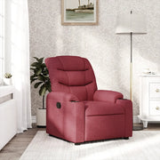 Divano Sedia-Poltrona Reclinabile in Tessuto Rosso Vino 164254