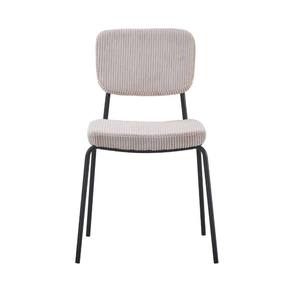Set 4 Sedie imbottite Juno taupè 44x55x83H – Il comfort in stile industriale