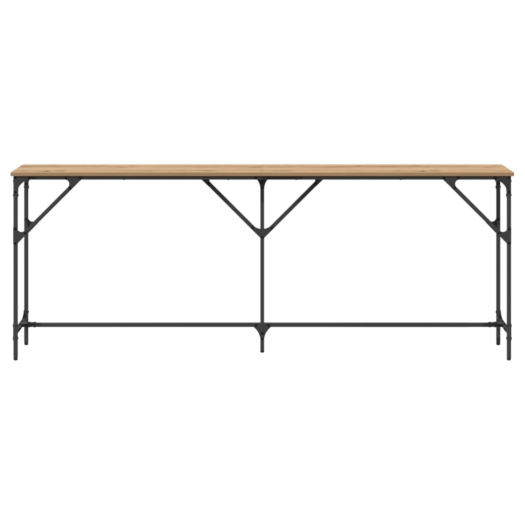 Tavolo Consolle Rovere Artigianale 200x29x75 cm Legno Ingegnerizzato
