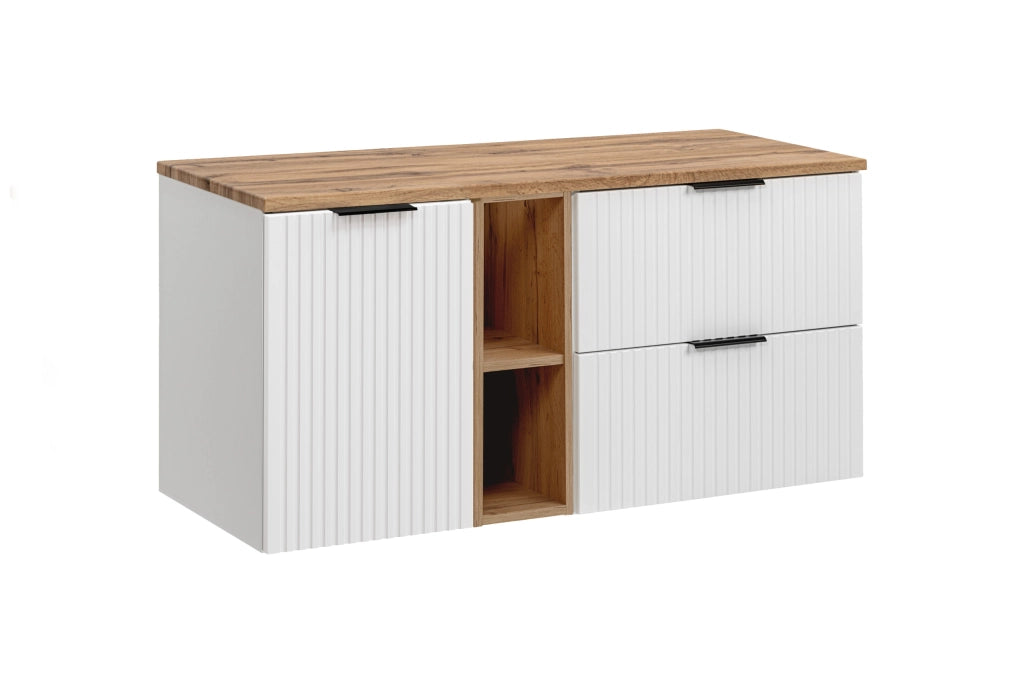 Set mobili bagno 140 cm con piano Adel White 140 x 1401 x 46 cm