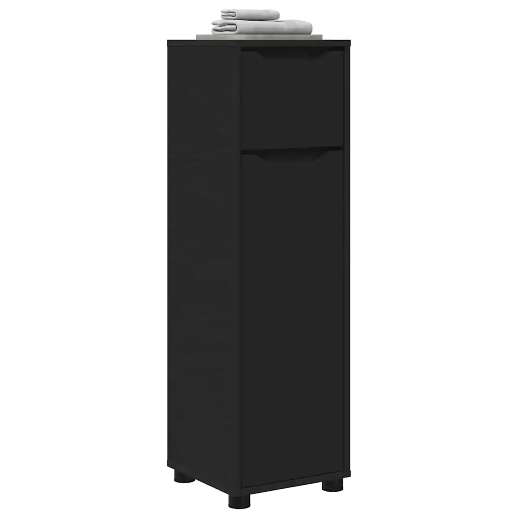 Mobile da Bagno Nero 30,5 x 30 x 101 cm Legno multistrato