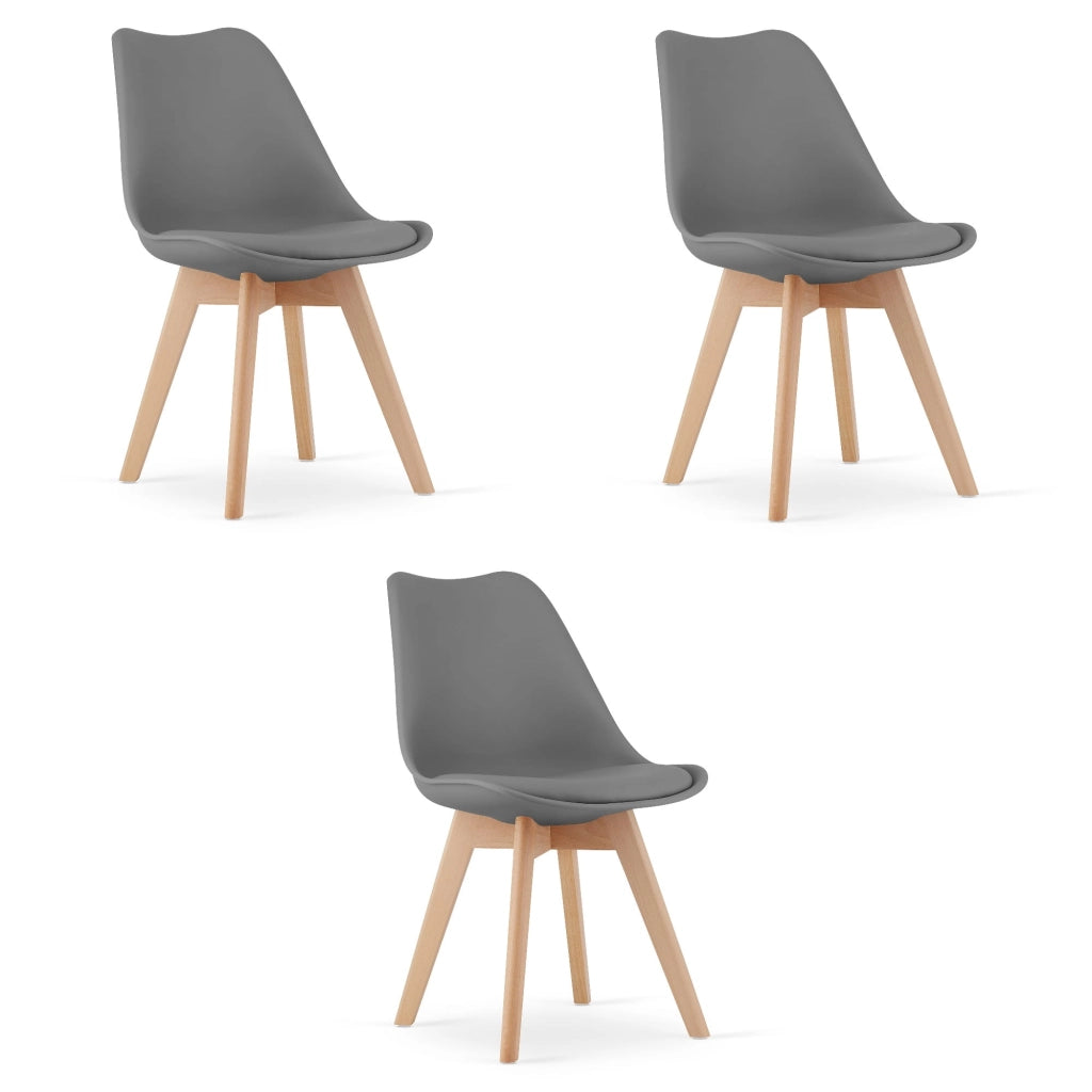 Sedia VALORA RIXK Graphite - Design ergonomico per soggiorno x3