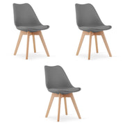 Sedia VALORA RIXK Graphite - Design ergonomico per soggiorno x3