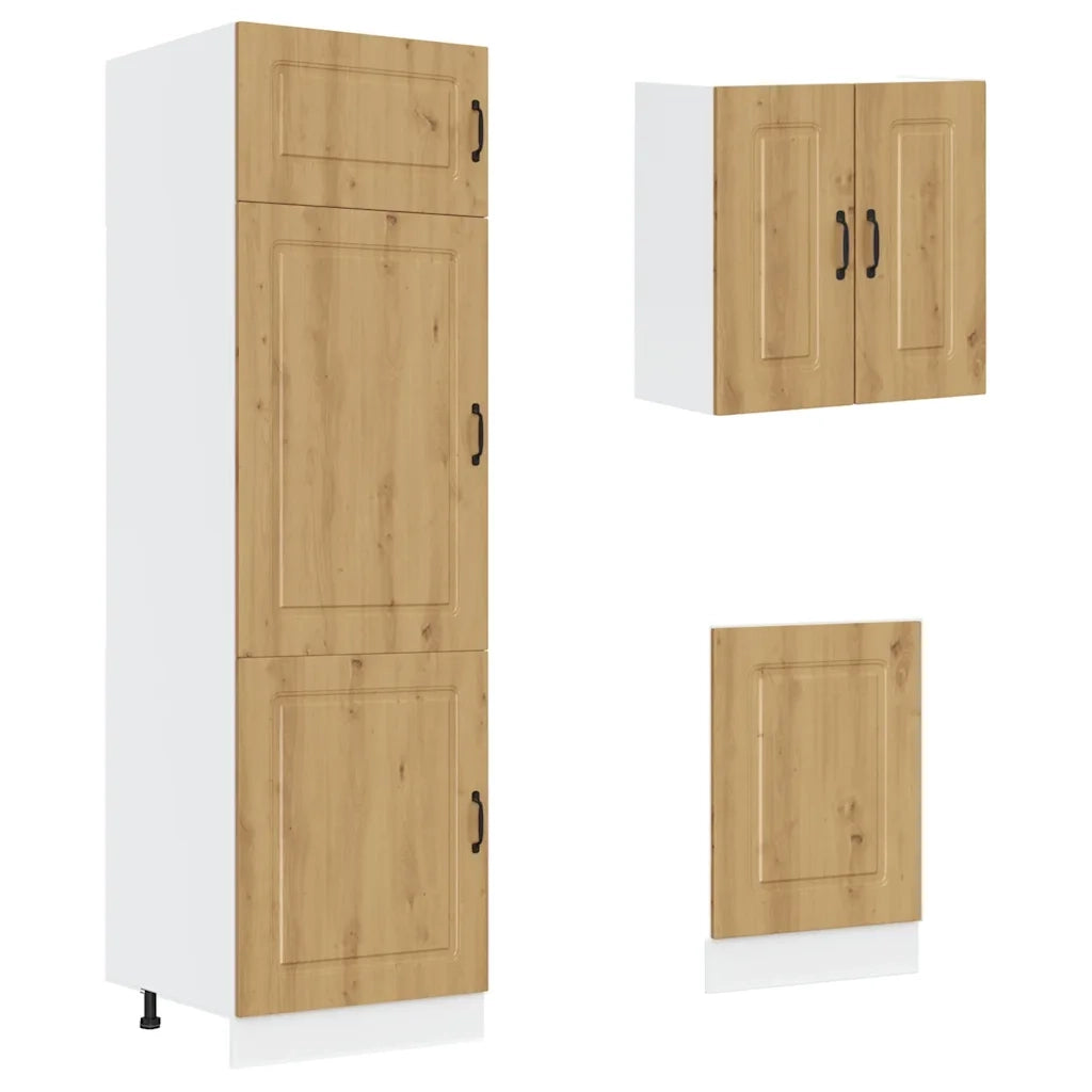 Set Mobili da Cucina 8 pz Kalmar Rovere Artigianale Truciolato 3314800