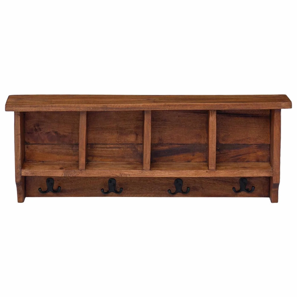 Gruccia Marrone 70 x 11 x 27 cm Legno di Mogano Massello 42012381