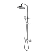 Colonna doccia regolabile H 115 in acciaio inox cromo soffione 22,5 cm