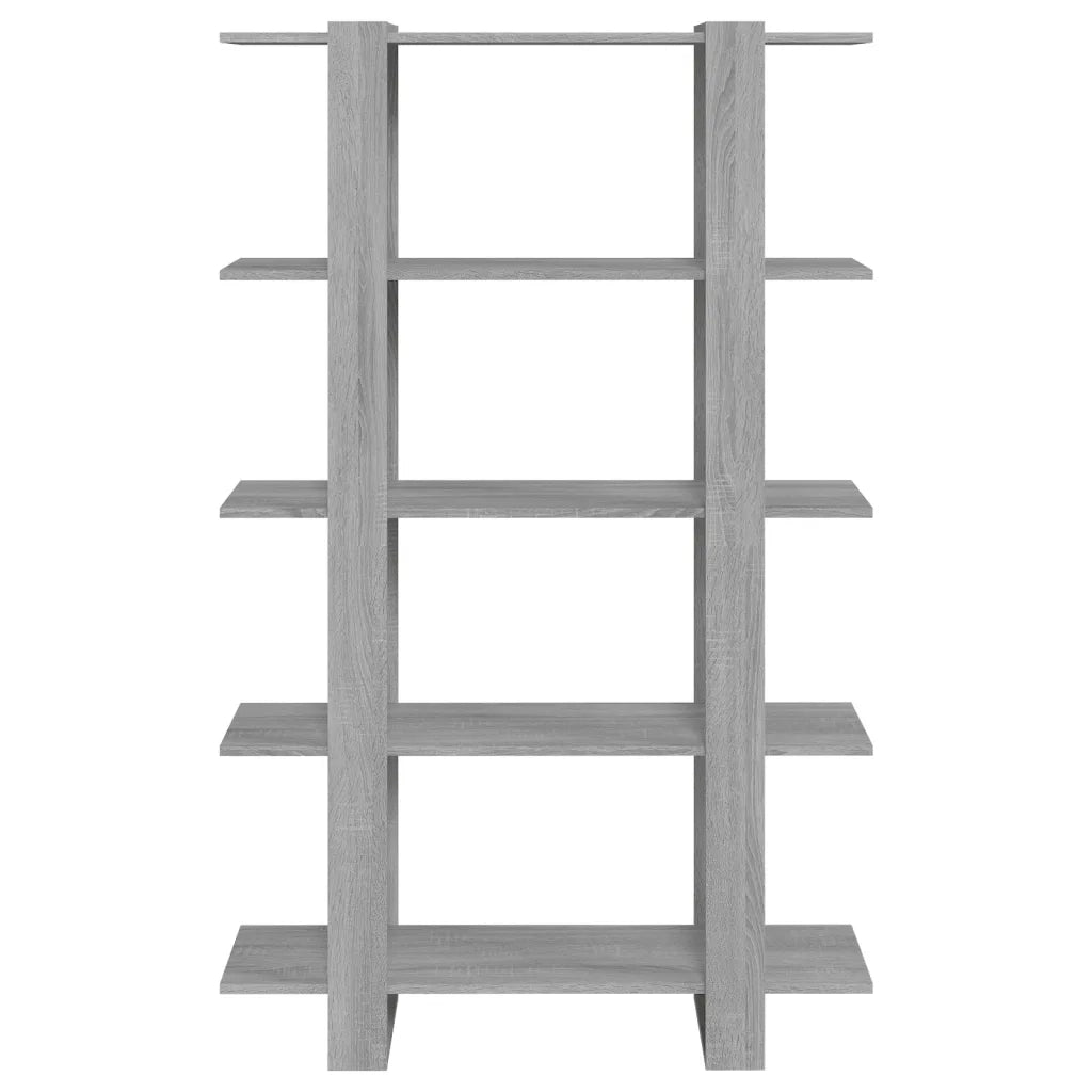 Libreria Divisorio-Scaffale per Libri-Mobile di Stoccaggio Grigio Sonoma 100x30x160 cm