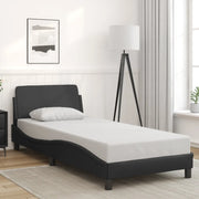 Giroletto con Testiera Nero 90x200 cm in Similpellecod mxl 112894