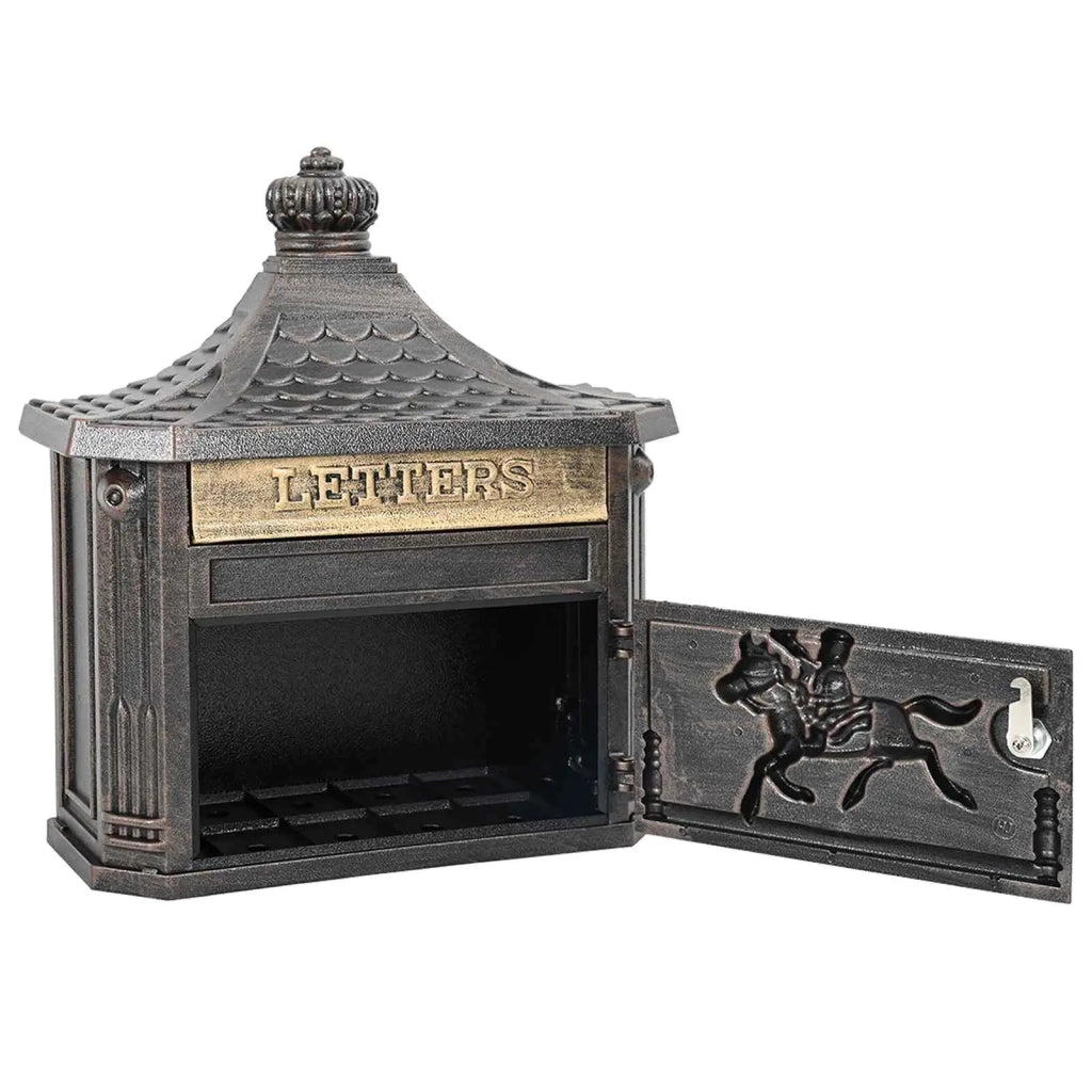 Cassetta Postale da Muro con porta Bronzo 40,5 x 16 x 45 cm