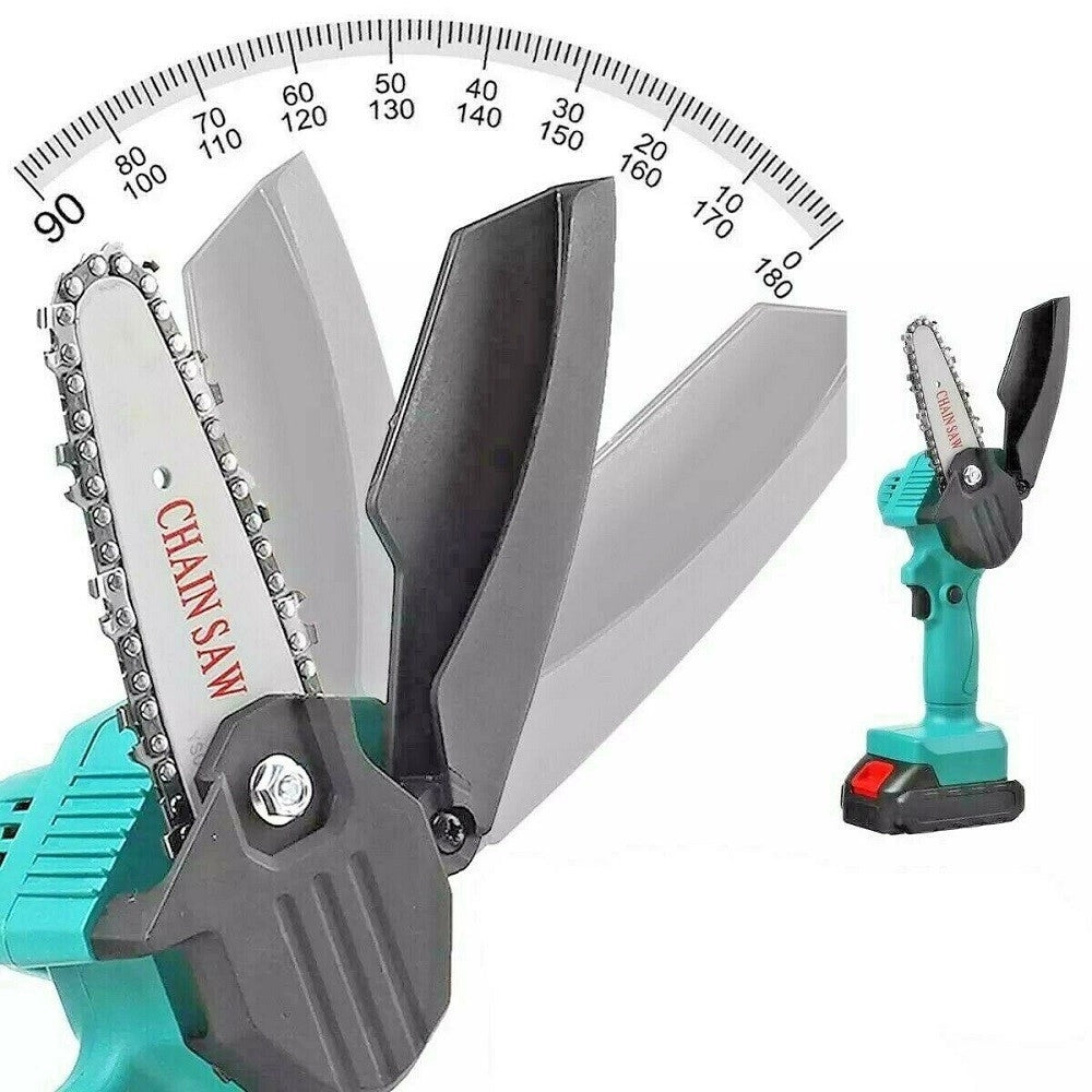 Trade Shop - Mini Elettrosega A Doppia Batteria Motosega Elettrica Tagliarami 4'' 318 -