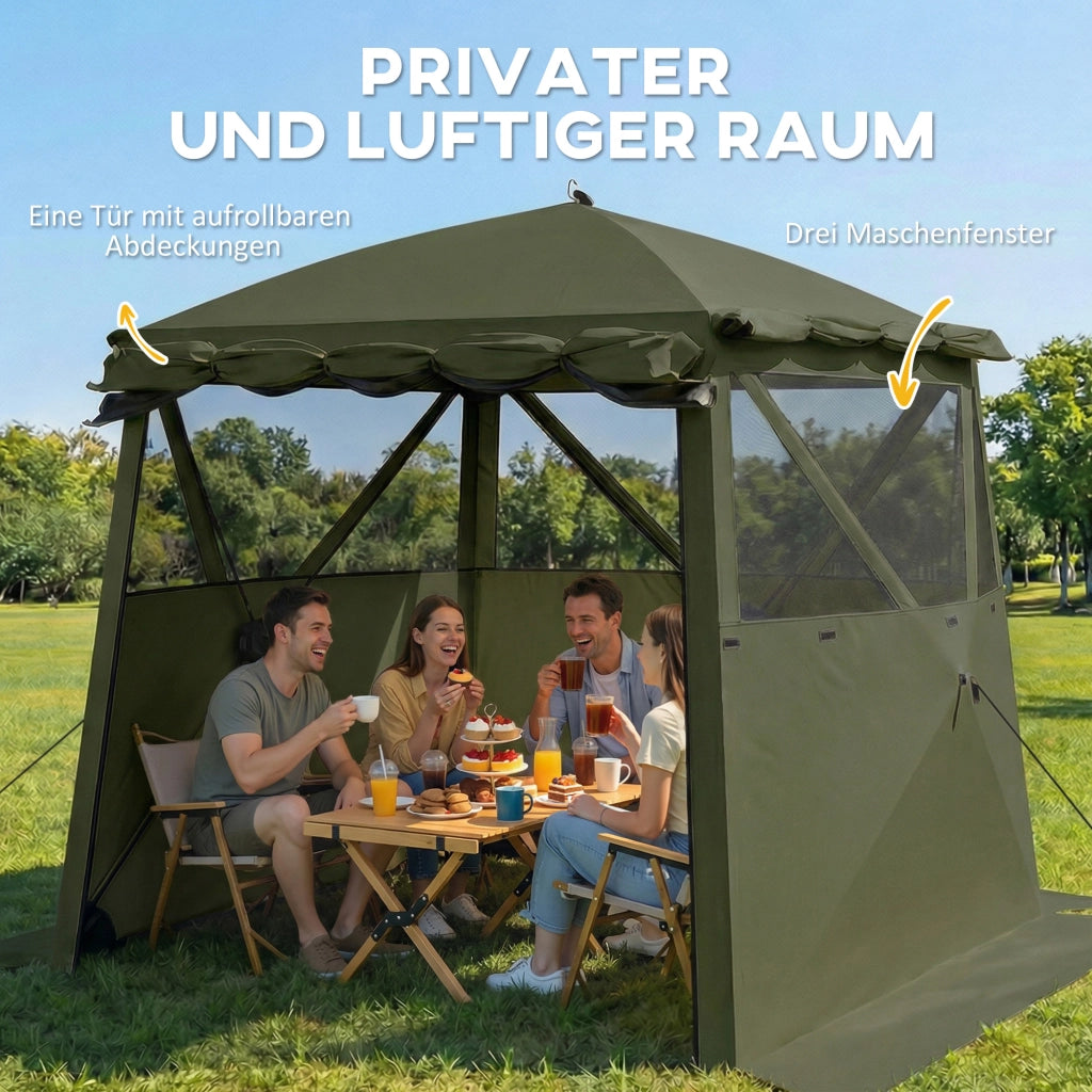 Gazebo 2x2m ¨C zephmum ¨C Impermeabile Resistente 4 Pannelli con Rete