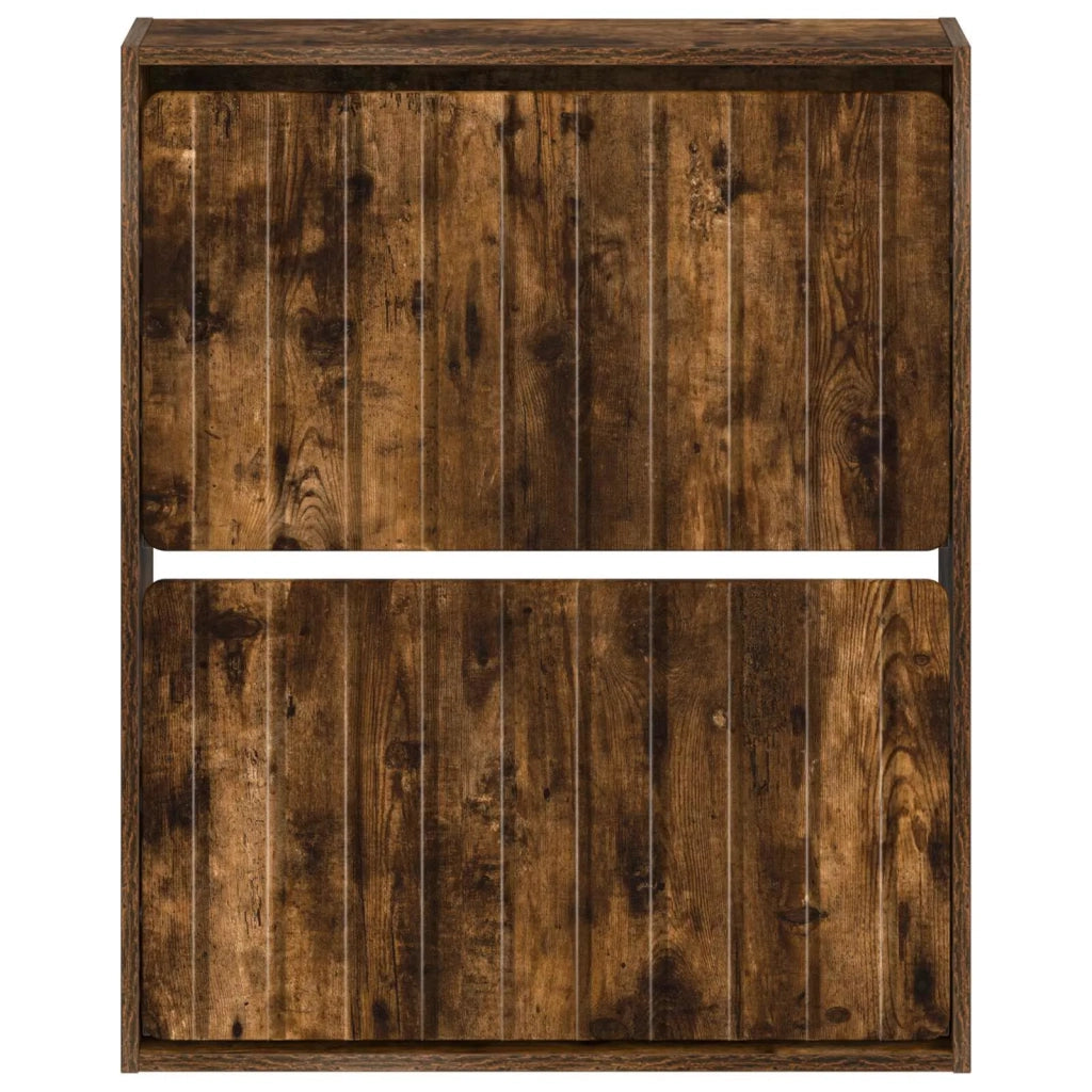 Mobiletto per Scarpe da Muro ZWOLLE 71 x 17 x 86 cm Rovere Fumo 896420