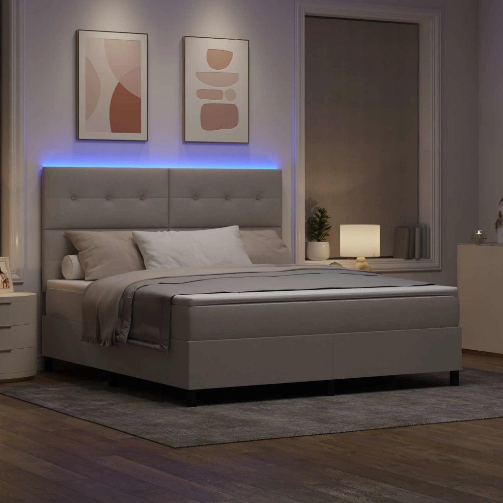 Letto a molle con materasso con led Talpa 180 x 200 cm Tessuto 3342890