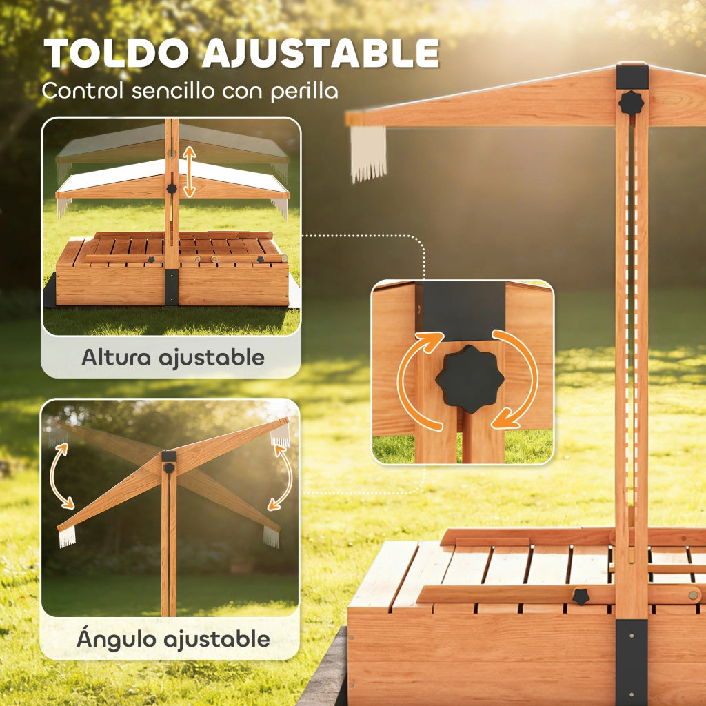 Set giardino bambini con tavolo da picnic e sedie ¨C zephmum ¨C legno marrone 184x110x120 cm