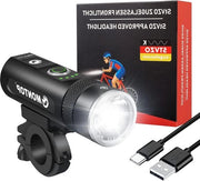 Set di illuminazione per bicicletta con batteria al litio-ion - conforme a StVZO - impermeabile - ricaricabile tramite USB