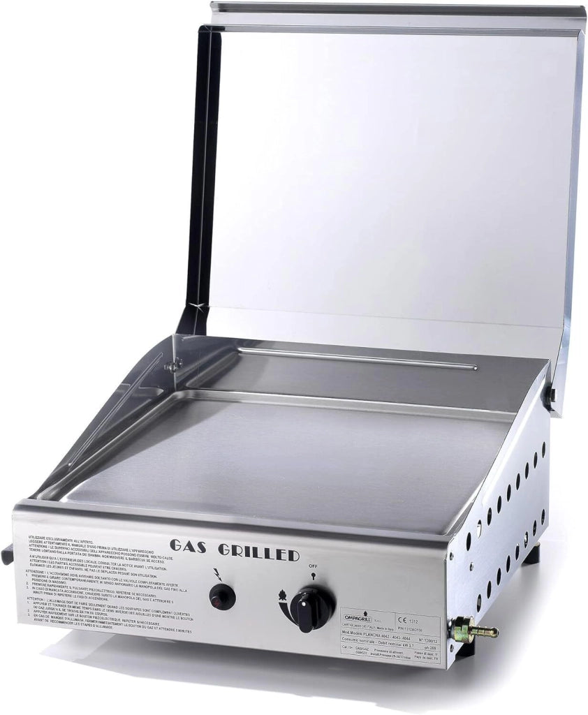 Ompagrill Piastra Di Cottura Plancha Singola a Gas Inox