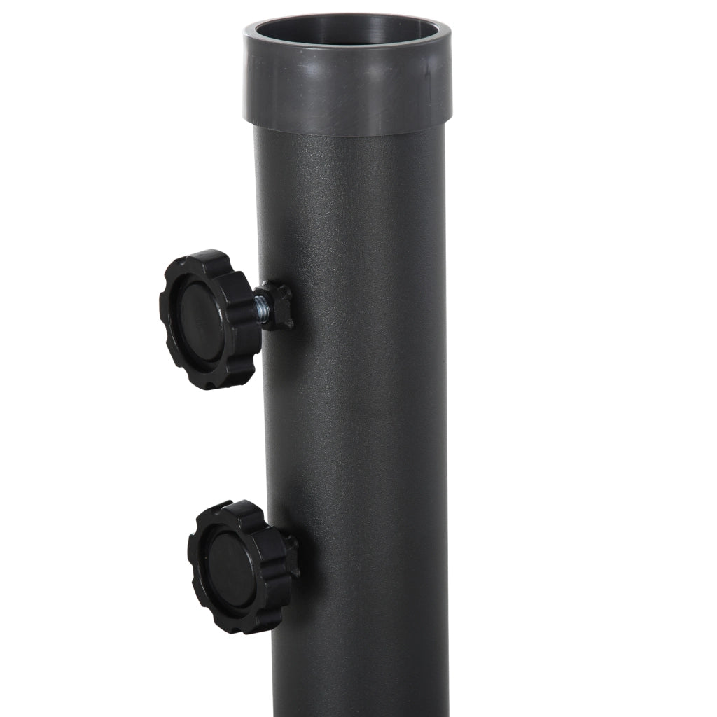 Base per Ombrellone con Pesi Riempiibili ¨C zephmum ¨C Nero 80x80x56 cm