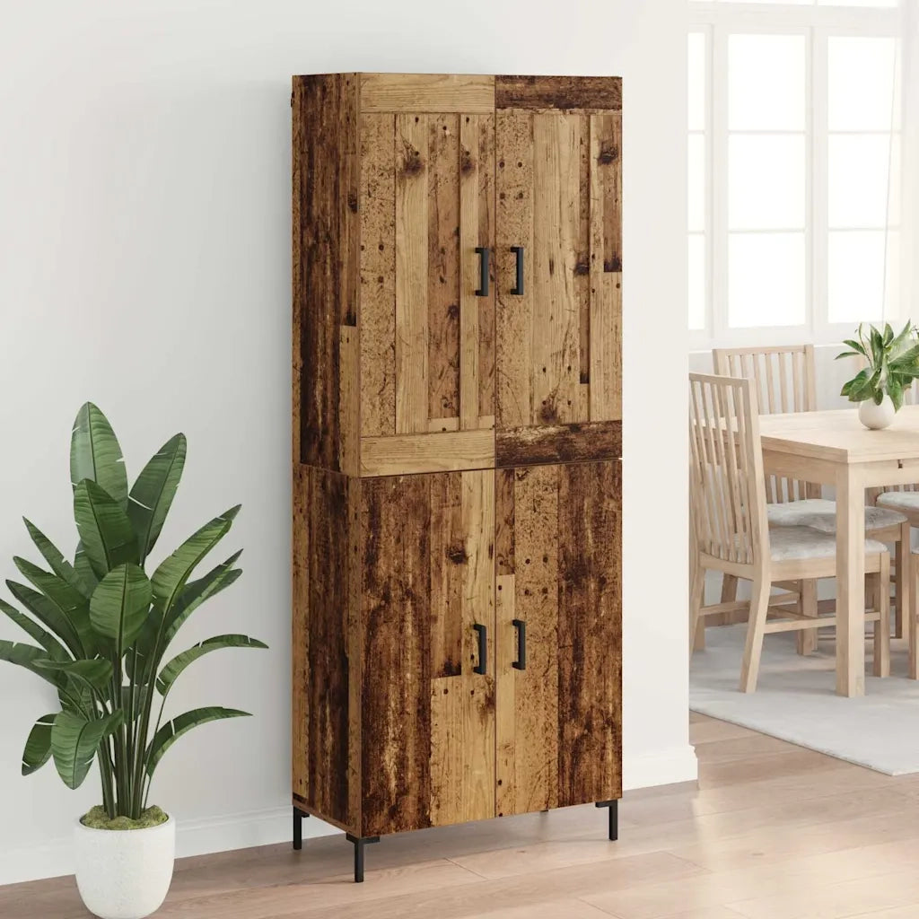 Credenza 2 pz | Madia | Buffet da pranzo | Armadio da pranzo Legno vecchio Legno multistrato