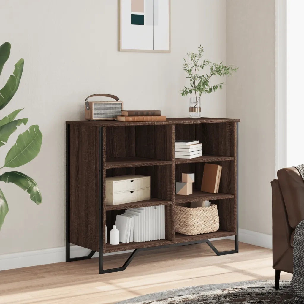 Credenza-Buffet-Armadio da cucina Rovere Marrone 91x35,5x74,5 cm in Legno Multistrato